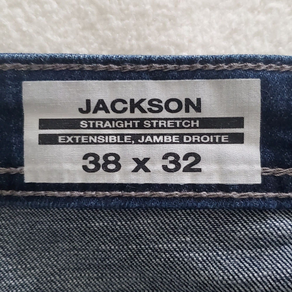 Buffalo David Bitton Jackson Dark Blue Denin Straigth Leg STRETCH Size 38x30. - Picture 11 of 14